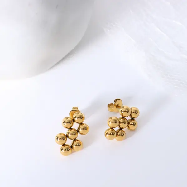 Wholesale PVD Coated Real Gold Plated 18K Gold Printing 304 Stainless Steel Simple Style Waterproof Non Tarnish