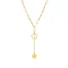 Wholesale PVD Coated 18K Gold Plated Geometric 304 Stainless Steel Waterproof Non Tarnish 304 Stainless Steel Necklace