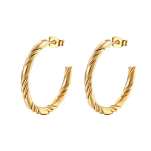 3 Twisted C- Shaped Golden MS-105