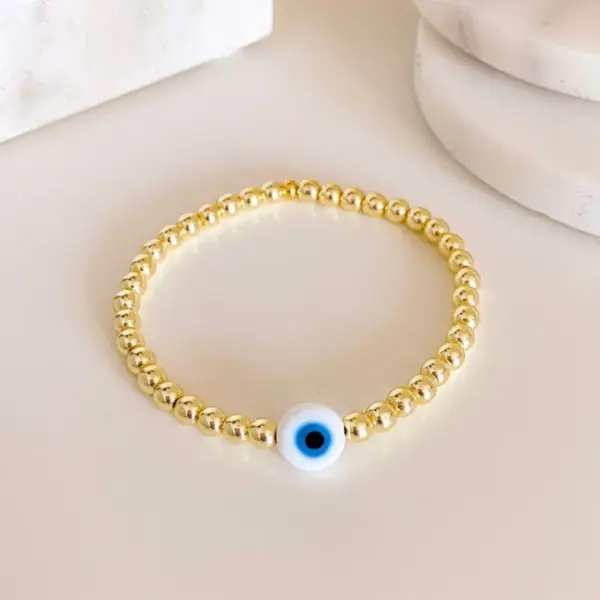 Copper Plated Eye Eye Glass Copper Fashion Beaded Bracelets