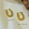 304 Stainless Steel Irregular Electroplating Stone-Free 18K Gold Golden Plated Elegant Simple Style Asymmetrical Gold Hoop Earrings