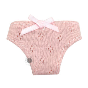 Babi pink bow hollow dark flower underwear / 11.5 inch underwear or socks