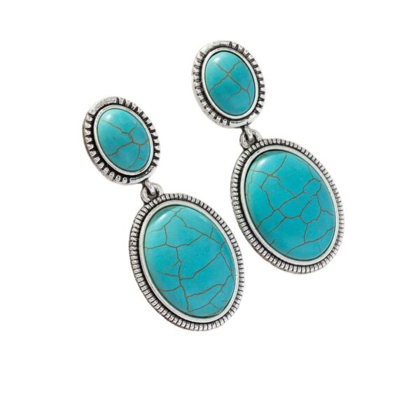 oly-0aa2ad675e608c6ea9f6b4c7d3c895b2 Wholesale Exaggerated Bohemian Turquoise Drop Earrings