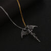 Wholesale titanium steel necklace retro pterosaur sword pendant men's dragon tide cool pendant SP906