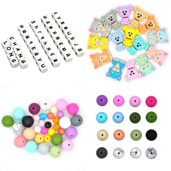 Wholesale 20pcs/packDIY Silicone Teether Beads for Babies and Toddlers