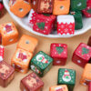 Wholesale 10pcs Christmas Square Beads DIY Mobile Phone Chain Beads