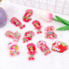 oly-0abaede6e6dab0e2c2db64d5e7868dcf Wholesale Cross-Border New Loose Powder Cartoon Girl Cute Strawberry Rabbit Bag Accessories Acrylic Cute DIY Patch Accessories