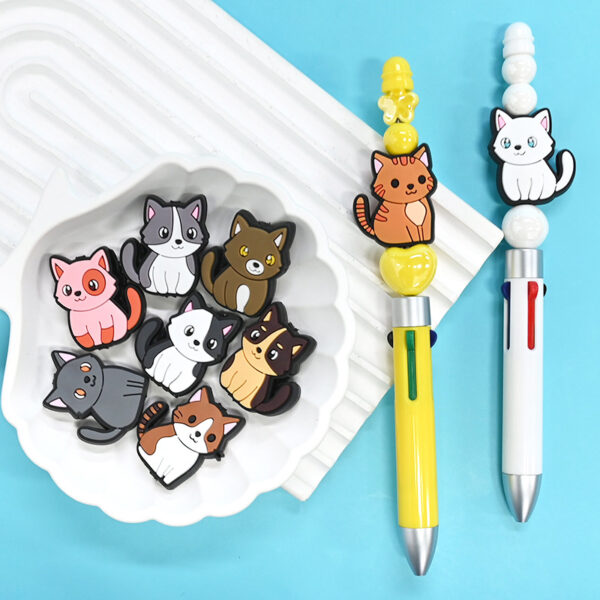 oly-0abcfb69e5545713e8de9b66e21b345a Wholesale Random 100pcs Product Cat Creative Ballpoint Pen Bead