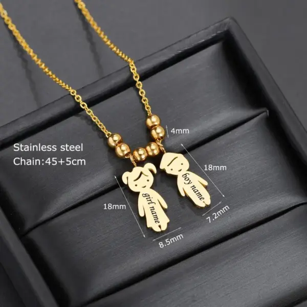 Wholesale Jewelry Cute Simple Style Cartoon Character 304 Stainless Steel Plating Pendant Necklace Cable Chain