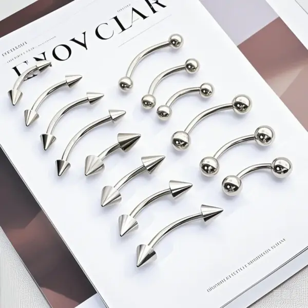 Geometric Pattern 303 Stainless Steel Titanium Steel Ear Nose Piercing Jewelry Vacuum Gold Plated Body Art Decoration U-shaped Fashion Accessories