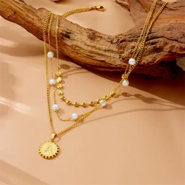 Sun Star Heart Shape 304 Stainless Steel Elegant Layered Necklaces Multi Charms Necklace