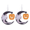 Wholesale New Halloween Wooden Earrings Ghost Pumpkin Castle Fun Holiday Earrings Europe and America Cross Border Amazon Earrings