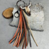 oly-0ae43959511cc054e8fbe1e9182e2776 Wholesale Western style bull head tassel animal print leather keychain