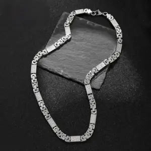 Steel Color Necklace 8mm*55cm / Stainless Steel S.STEEL