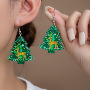 Wholesale Christmas tree, reindeer, snowflake earrings