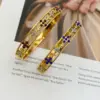 Wholesale Elegant Cross Pattern Titanium Steel Bracelet High-End Design Sensation Small Audience Gold Plated