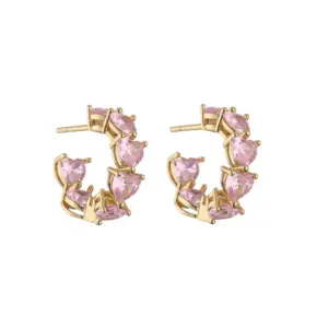 Golden Pink Diamond 1 Pair