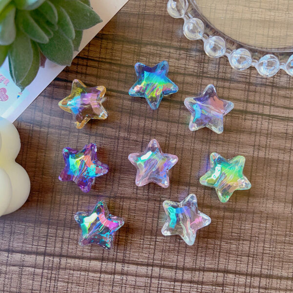 Wholesale Color-plated five-pointed star beads