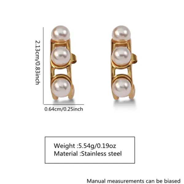 304 Stainless Steel Plastic C Shape Electroplating Acrylic Golden Plated Casual Novelty Classic Style Waterproof Non Tarnish Inlay Earrings