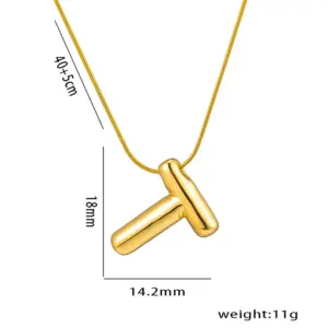 Titanium Steel Letter T
