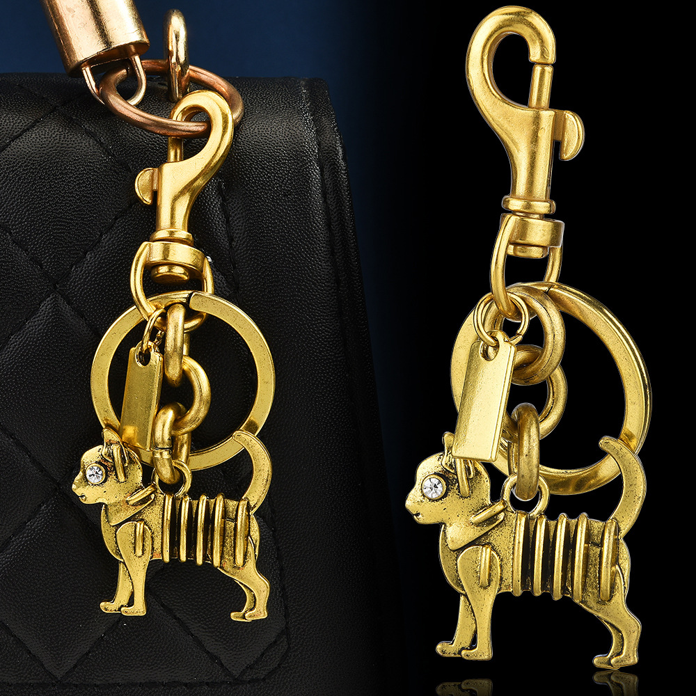 Wholesale Cross-border Explosions Small Animal Keychain Creative Bone agon Bag Pendant High-value Fashion All-match Trendy Jewelry