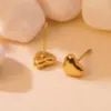 Ion Plating (IP) 18K Gold Plated Heart Shape 304 Stainless Steel Classic Style Waterproof Non Tarnish Jewelry Set