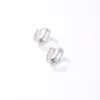 PVD Coated Silver Plated Solid Color 304 Stainless Steel Copper Simple Style Waterproof Non Tarnish Earrings