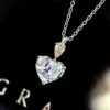 Wholesale Women'S Copper Diamond Heart Necklace Crystal Jewelry