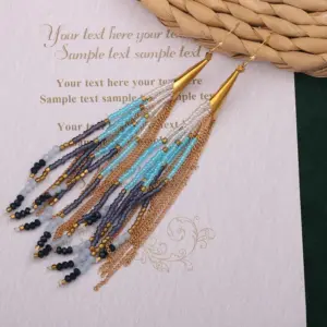 Type B-Long Bead Tassel [Blue]