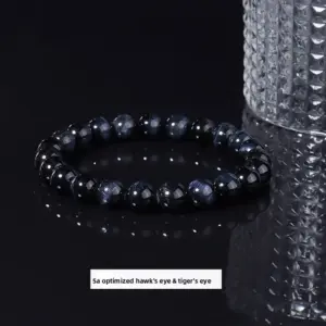 5a Optimized Eagle Eye Tiger Eye Stone Bracelet / Diameter 10.1-10.8mm (about 17-19 Pieces)