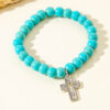 Wholesale Bohemian turquoise bracelet, cross, starfish, and sea turtle bracelet, European and American turquoise bracelet