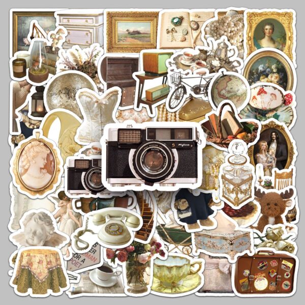 Wholesale 50PCS/PACK retro literary fresh simple stickers