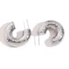 Wholesale 1 Pair Lady Simple Style C Shape Stainless Steel 18K Gold Plated Ear Studs