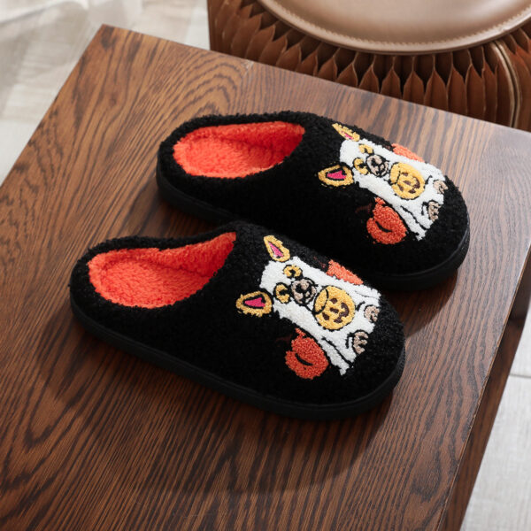 oly-0b4eec3e1b41a78d72253aa75cabe4ca Wholesale Ins Popular Halloween Pumpkin Pet Dog Cotton Slippers Female Cartoon Warm Fur Slippers Male Spookyseason