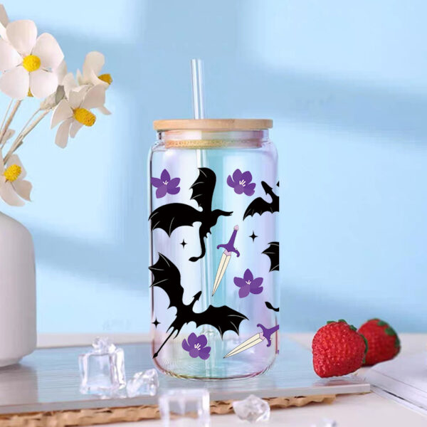 Wholesale Uv Transfer Sticker Glass Cup Crystal Label Crystal Sticker Cross-Border Exclusive for 16oz Glass Cup Special Sticker 23Cmx11Cm