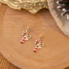 oly-0b5785f5f14b46bc6ecd342d5a985f21 Wholesale Candy Cane Bell Elk Earrings