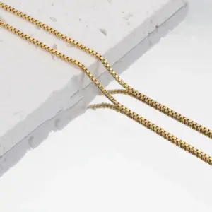 1.5mm Gold Keel Chain / 50 5cm Extension Chain