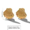 1 Pair Beach Simple Style Classic Style Starfish Shell 304 Stainless Steel Imitation Gold Electroplating Ear Studs