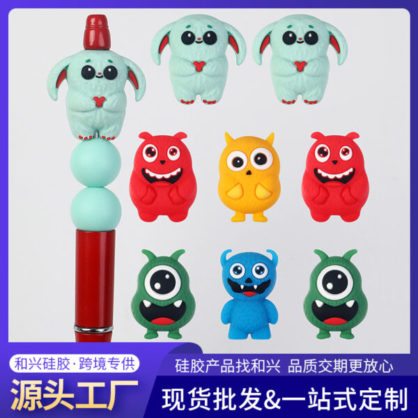 oly-0b66a362acbeb319cb725f93c570108c Wholesale Cute Monster Silicone Beads