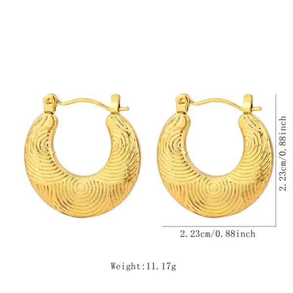 Wholesale Elegant Geometric/Heart/Waterdrop Solid 304 Stainless Steel Earrings Suitable For Women To Wear During Daily Commute Or Shopping