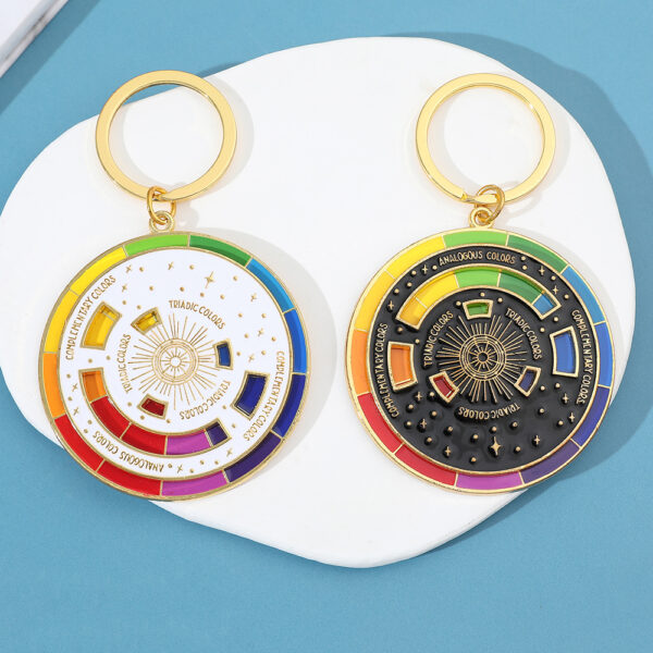 Wholesale Aliexpress Hot Sale Save Your Color Difficult Turntable Keychain Creative Color Car Keychain