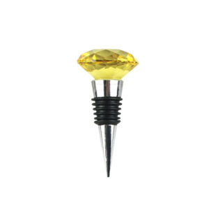 Yellow crystal wine stopper