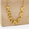 Wholesale PVD Coated Real Gold Plated 16K White Plating Butterfly 304 Stainless Steel Elegant Modern Style Waterproof Non Tarnish Necklace