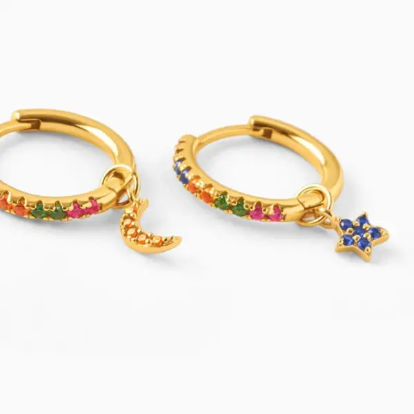 oly-0b78e246312dd8df0163282c935c38c6 Wholesale Fashion Geometric Plating Metal Artificial Gemstones Copper Earrings
