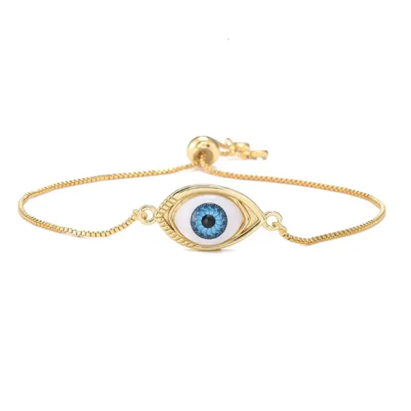 Wholesale Aogu Cross-border Supply Ins Wind Net Red Same Style Pull Adjustable Bracelet Devil Eye Element Ornament For Women