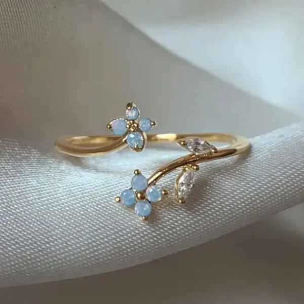 Wholesale Jewelry Elegant Classic Style Heart Shape Flower Butterfly Copper Zircon Plating Open Rings