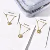 Wholesale Copper 18K Gold Plated Imitation Gold Gold Plated Inlay Heart Shape Zircon Copper Necklaces