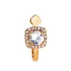 Wholesale Jewelry Hollow C-shaped Pearl Copper Inlaid Zircon Ear Clip Nihaojewelry