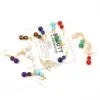 1 Pair Casual Pastoral Gourd Beaded Natural Stone Copper Drop Earrings