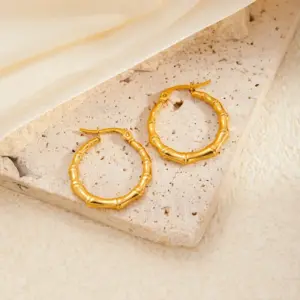 C- Shaped Bamboo Earrings